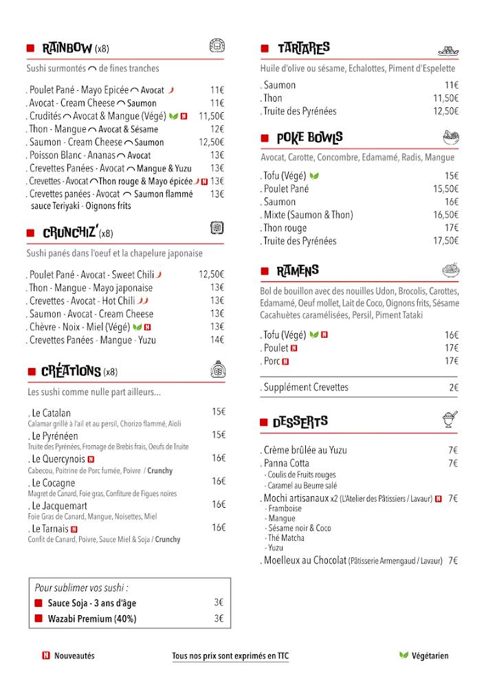 Sushi d'Aqui / Lavaur - Menu Image 2